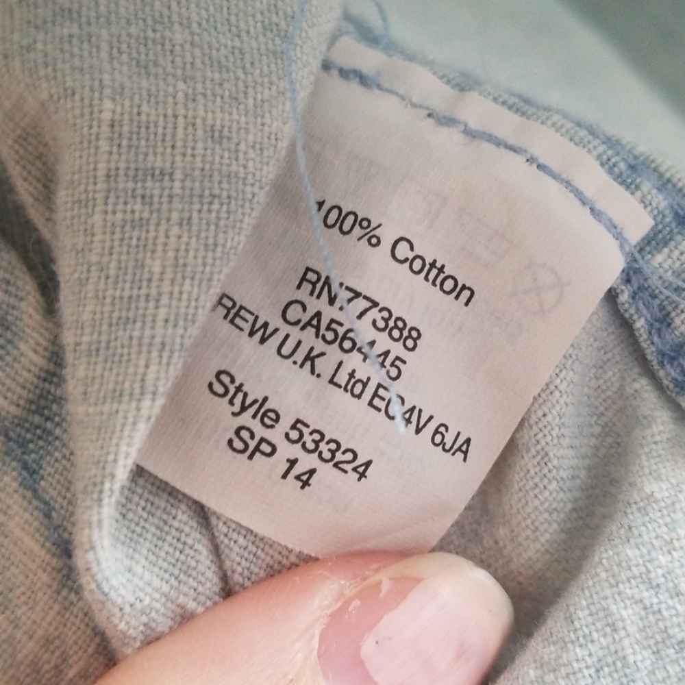 Jcrew chambray denim high low button up top - Picture 5 of 6